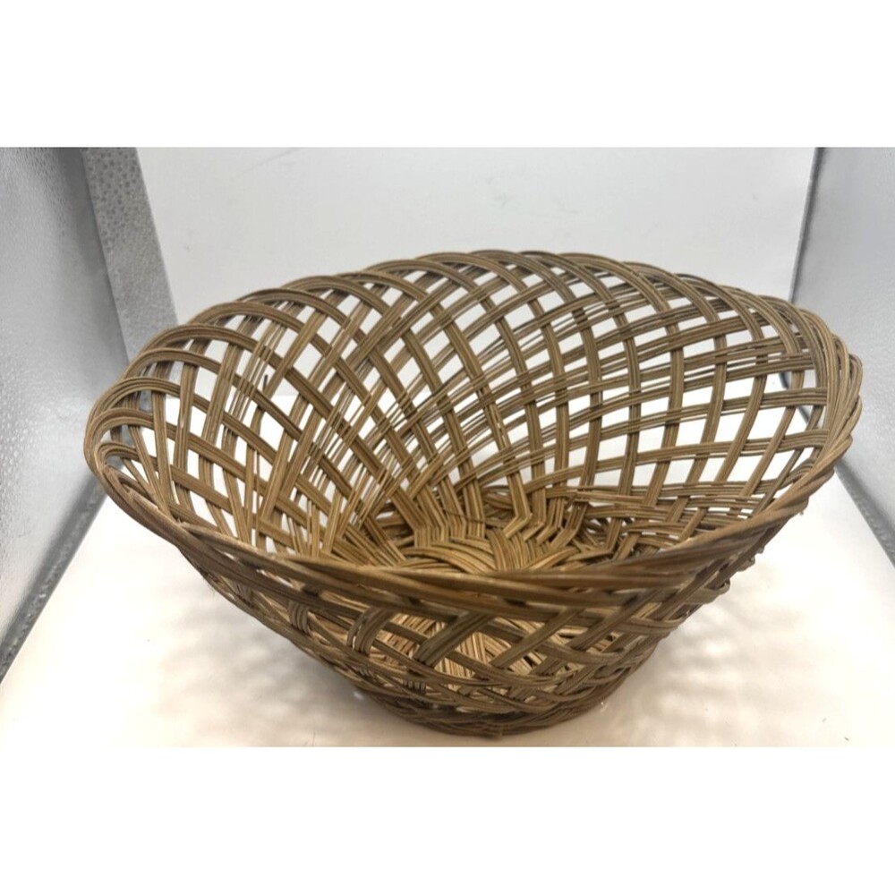 Lot Of 9 Vintage Bread Baskets Graduated Sizes Square Round Bottom Country Farm - Picture 5 of 12